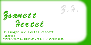 zsanett hertel business card
